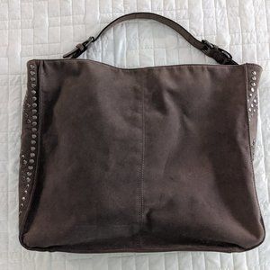 Perfect Fall Handbag, Grey Suede